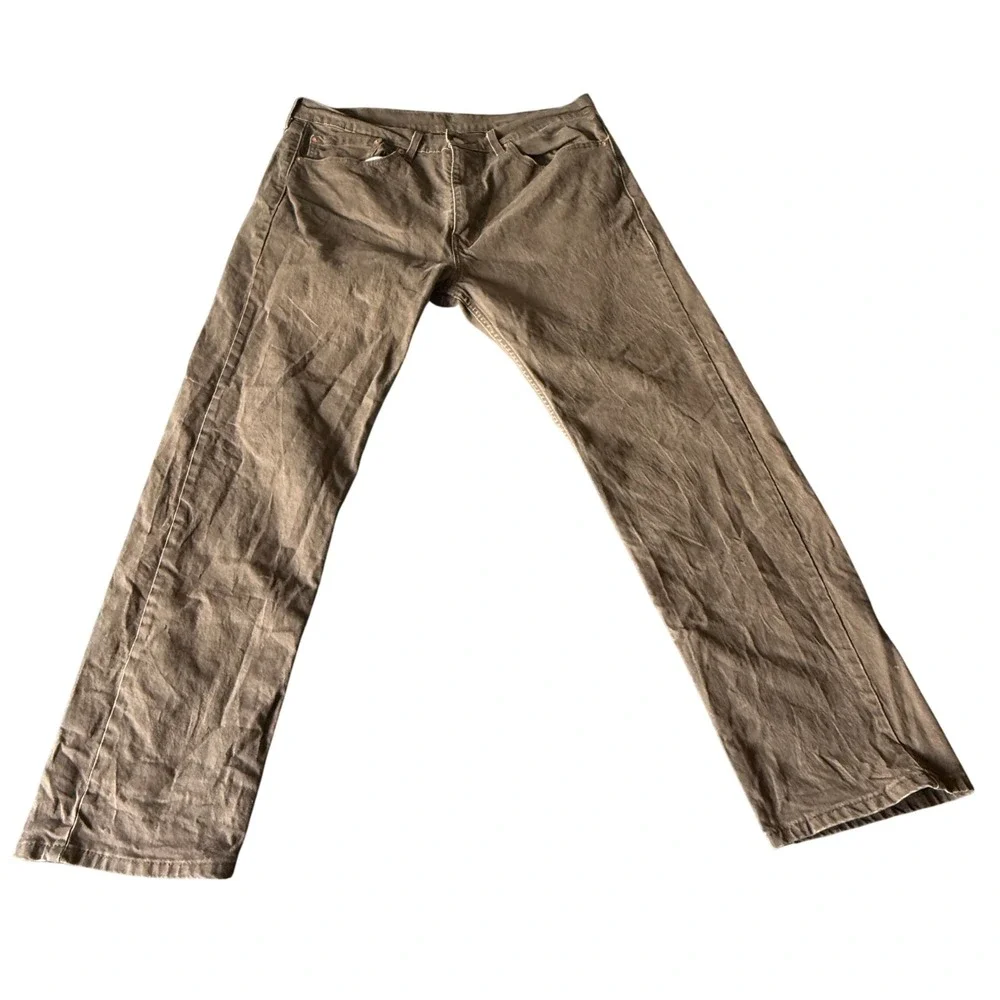 Levis 505 Regular Fit Jeans Mens 36x30 Brown Straight Leg Denim Pants 00505-3158